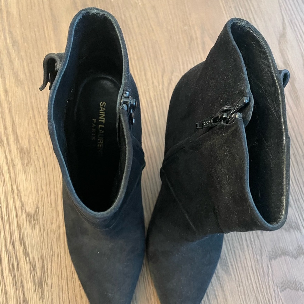 Saint Laurent fridge suede black boots sz 40 - Picture 3 of 5